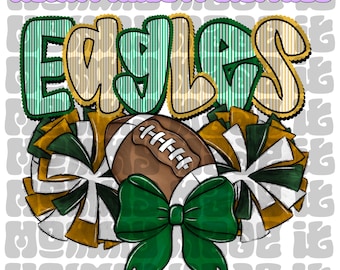 Eagles Football Seersucker PNG : Sports Spirit Wear Design (téléchargement numérique)