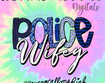 Police Officer Wife PNG - Back the Blue Sublimation Design (Digital Download)