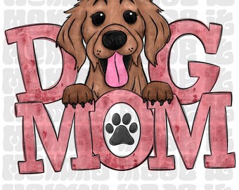 Dog Mom PNG | Dog Sublimation | Dog Art | Hand Painted | Dog Digital ...