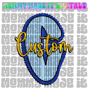 CUSTOM SEERSUCKER Sports Team Mascot Digital Design Download Personalized