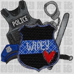 Police Wifey - Police Officer Wife - Wife design - Back the Blue Digital Sublimation DTF Digital Download