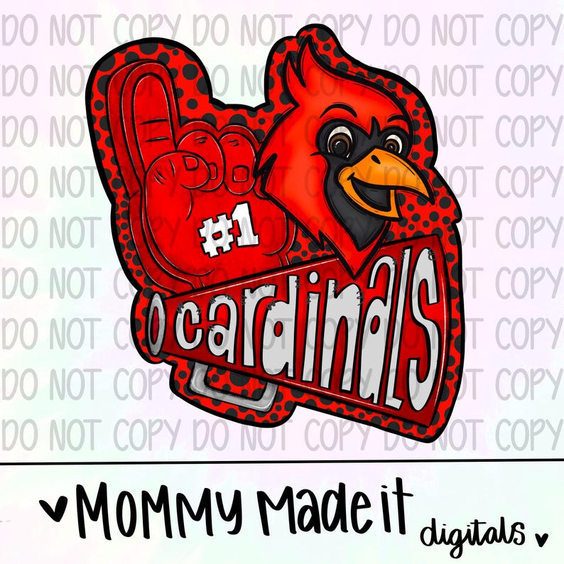 Cardinals Mascot PNG, Hand-lettered Game Day Design (digital Download ...