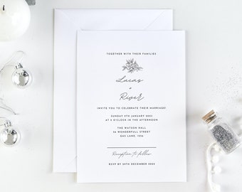 Minimalist Wedding Invitation,Modern Wedding minimalist Invite,Editable Template,Printable Wedding,Simple Elegant Wedding invite template
