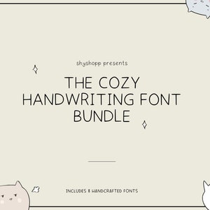 Cozy Handwritten Font Bundle, Handwriting Fonts, Handwritten Fonts, GoodNotes Fonts, Procreate Fonts, Neat Fonts, Cute Fonts, Commercial Use