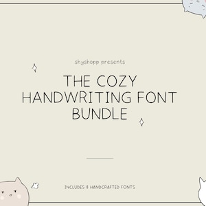 Cozy Handwritten Font Bundle, Handwriting Fonts, Handwritten Fonts, GoodNotes Fonts, Procreate Fonts, Neat Fonts, Cute Fonts, Commercial Use