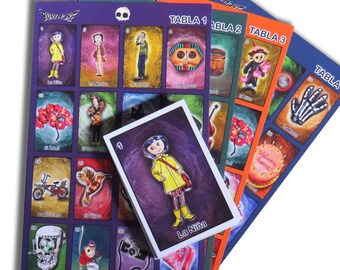 Coraline Loteria Bingo Set