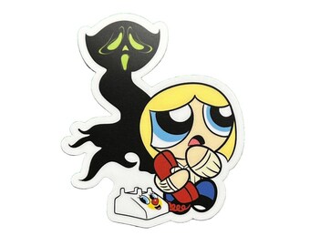 Powerpuff Girls Scream-sticker - waterdicht, weerbestendig