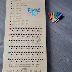 Jeu de société en bois Phase 10