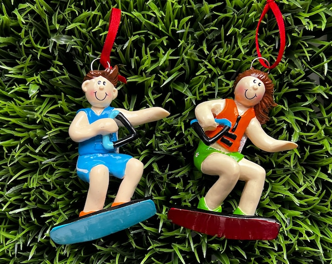 Wakeboarding / Girl or Boy / Sports / Personalized Christmas Ornament