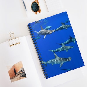Hammerhead Shark Print Spiral Notebook - Ruled Line