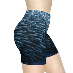 Baitball, Sardine Print Women's Biker Shorts