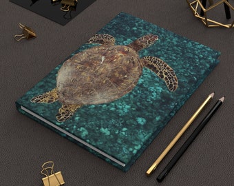 Sea Turtle Print Hardcover Journal Matte