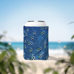 Tropical Fish Can Cooler Sleeve