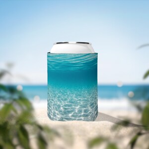 Ocean Print Can Cooler Sleeve