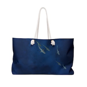 Shark Print Weekender Bag