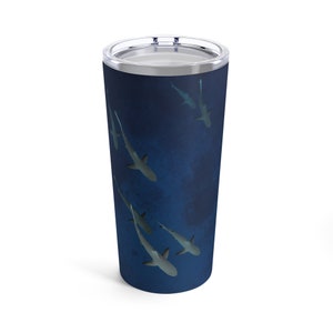 Shark Print Tumbler 20oz