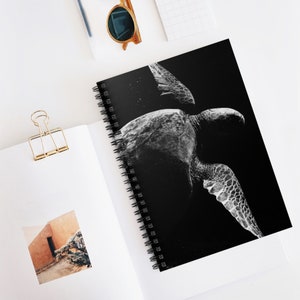 Sea Turtle Print Spiral Notebook - Ruled Line