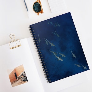 Shark Print Spiral Notebook - Ruled Line