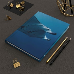 Manta Ray Print Hardcover Journal Matte