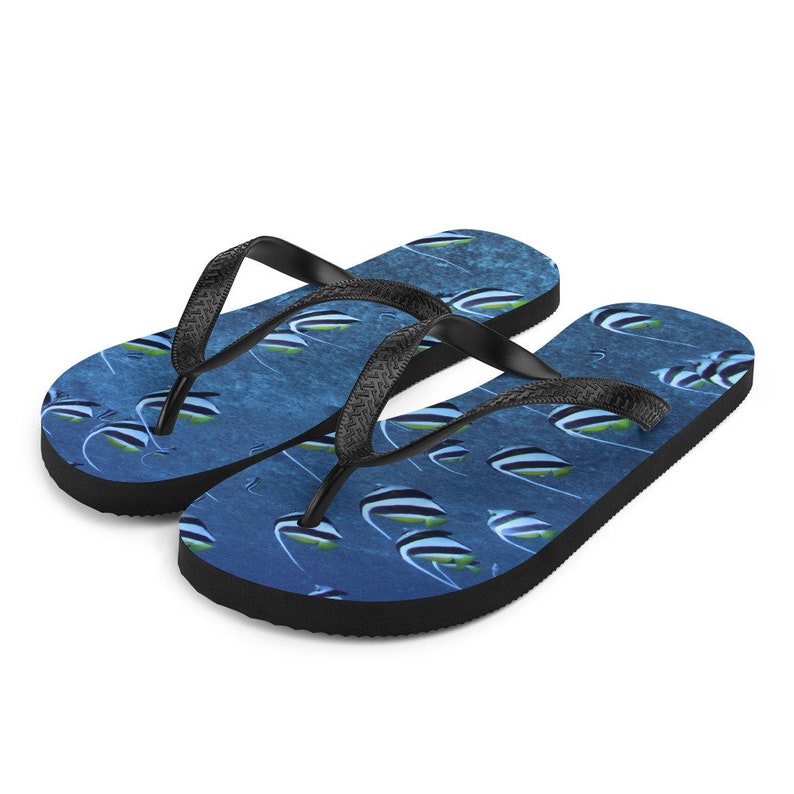 Tropical Fish Print Flip-flops - Etsy