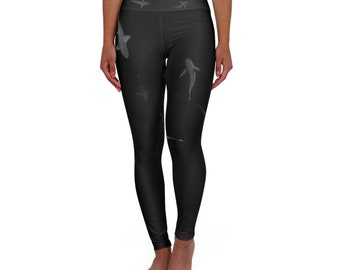 Shark Print High Waisted Yoga Leggings