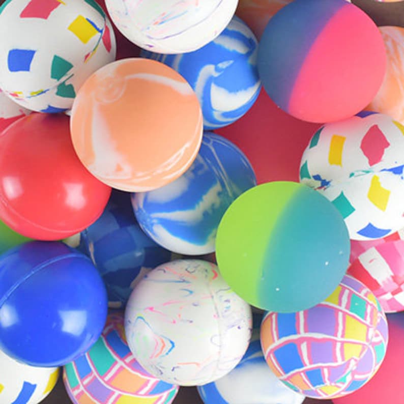 Rubber Bouncy Balls/premium Rubber Balls/49mm Mix Set of 10 Etsy