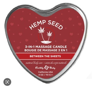 Earthly body massage hemp oil candle