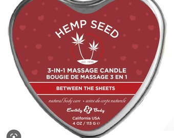 Earthly body massage hemp oil candle