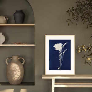 Cyanotype Vintage Floral Printable image 2