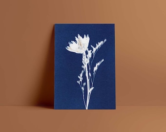 Cyanotype Vintage Floral Printable