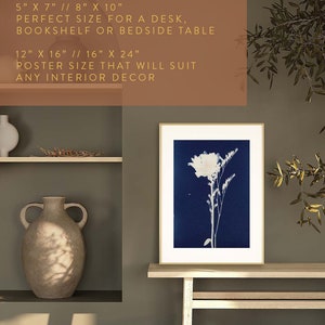 Cyanotype Vintage Floral Printable image 4