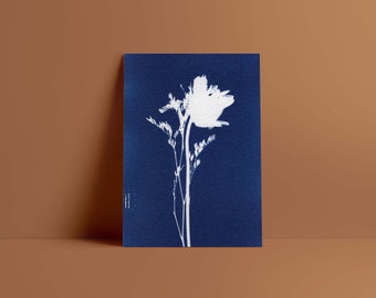 Cyanotype Vintage Floral Printable