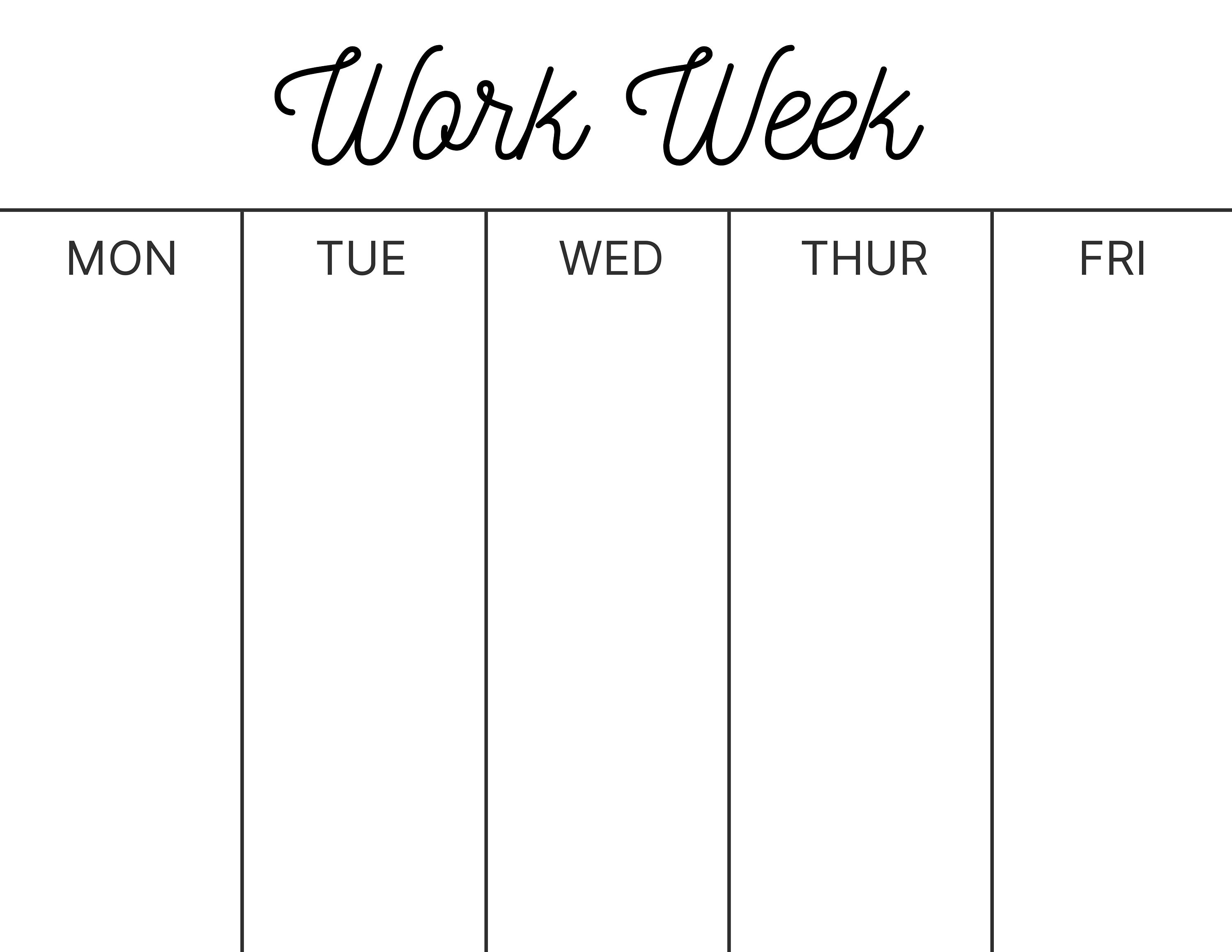 M-F Weekly Planner - Etsy