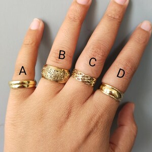 Four bands set, boho bands, designer bands, Dainty brass Rings, Brass Band, Arthritis Ring, Brass Jewelry, personalized jewelry