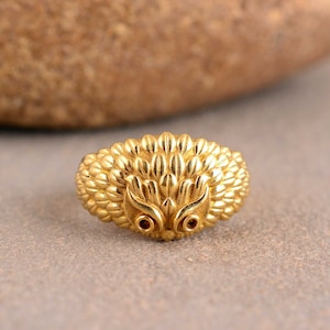 Brass Owl Ring: Vintage Bird Ring for Women