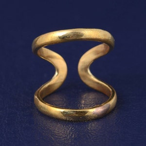 Handmade Brass Arthritis Finger Splint Ring: Adjustable Midi Ring