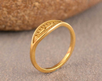 Brass Evil Eye Ring: Bohemian Good Luck Charm