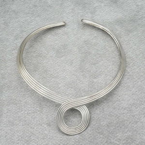 Brass Flexible Choker Collar: Lightweight Open Necklace