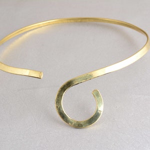 Tribal Brass Choker: Ethnic Cuff Necklace