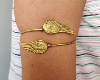 Gold Wing Arm Band, Arm cuff, Upper Arm Band, Arm cuff, Minimalist, gift for her