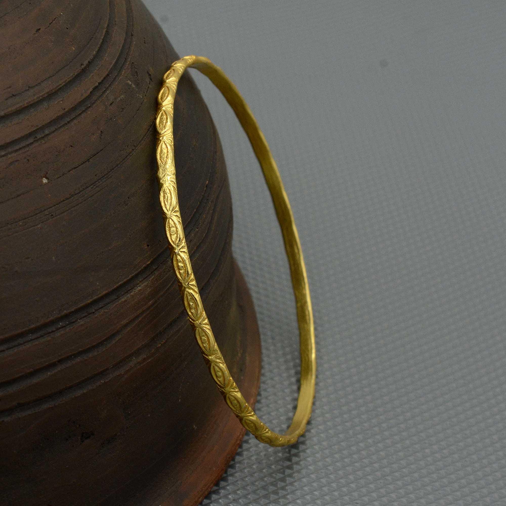 Set of 6 Solid Brass Indian Bangles - Stackable Jewelry - Etsy