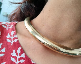 Choker Necklace/ Brass Necklace/ Girls Choker/ / Collar Necklace/ Boho Choker/ Choker For Women/ Large Size.