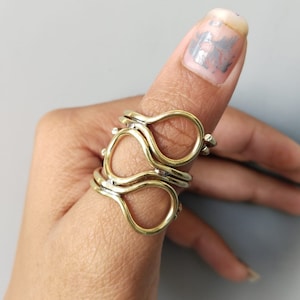 Adjustable Brass Arthritis Finger Splint Ring: Handmade Knuckle Support