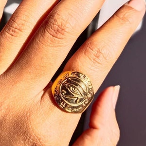 Men&#39;s All Seeing Eye ring, protection ring, Men Ring, Signet Eye Ring, Evil Eye Ring, Men Signet Ring, Gift for her