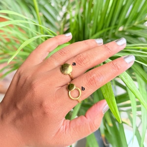 Adjustable Brass Chunky African Ring: Boho Statement Jewelry