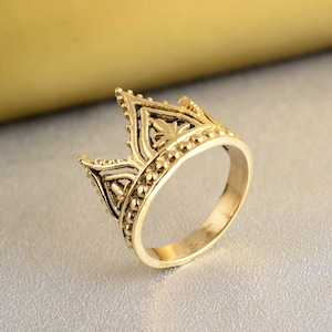 Crown Ring, Brass Crown Ring, Vintage Rings, Handmade Ring, Unique Ring, Boho Rings, Gift Ring, Wedding Ring, personalized jewelry