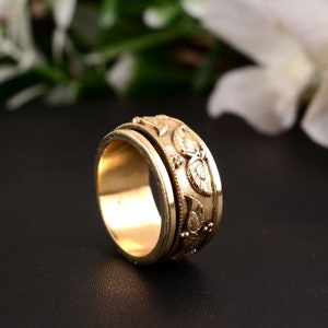 Seagull Brass Ring: Flying Bird Ring, Freedom Jewelry