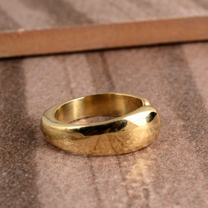Messingringe, verstellbare Ring, Statement Ring, Block Ringe, Messingringe, schlichte Messingringe, Geschenk für sie
