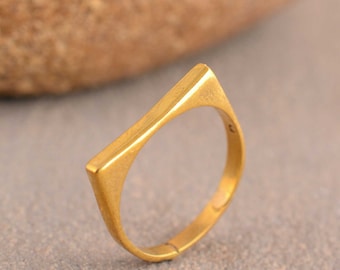 Bague en laiton : Bague empilable géométrique minimaliste