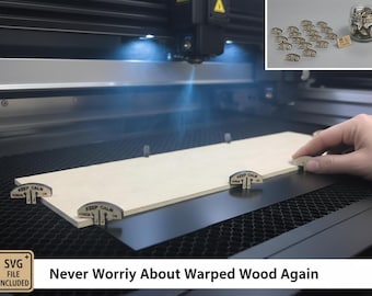 Perni per letto a nido d'ape SVG - Clip di fissaggio in compensato tagliato al laser - Accessori Glowforge, xTool, OMTech - Riparazione legno deformato - Download digitale
